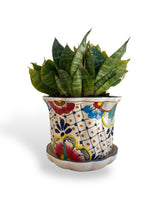 Cargar imagen en el visor de la galería, Maceta violetera chica Talavera